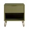 Manhattan Comfort DUMBO 1.0 Modern Nightstand with 1 Drawer and Metal Feet